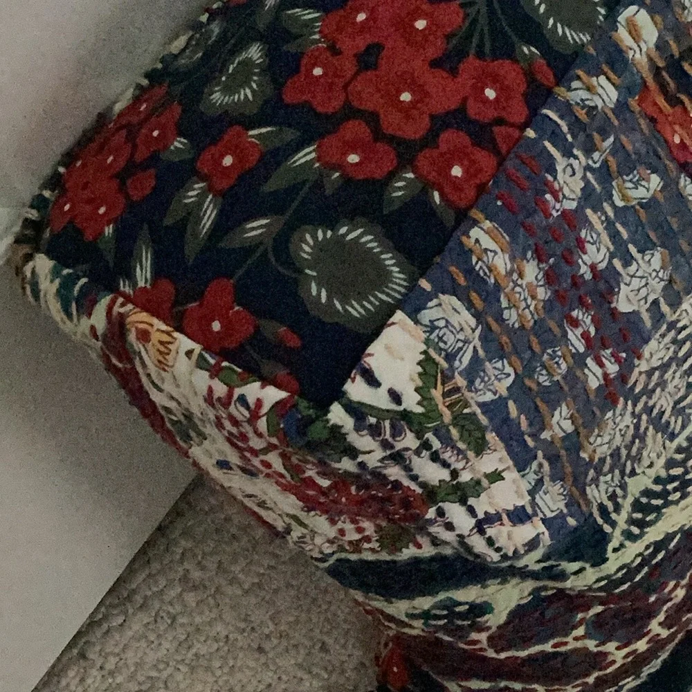 Ruggine handmade shoulder crossbody boho bag duffle purse patchwork look kantha